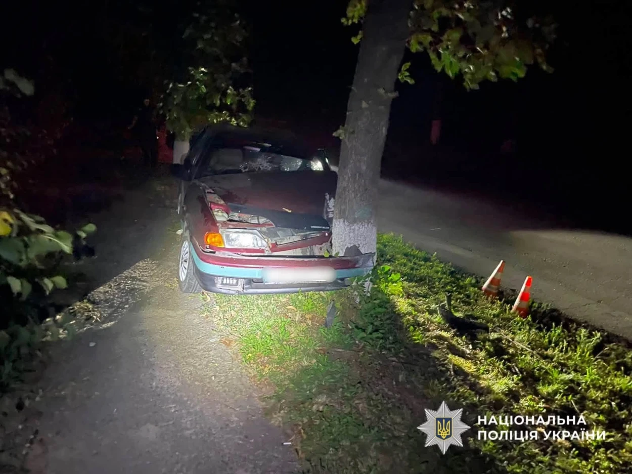 У Кагарлику легковик “поцілував” дерево: пасажир опинився в лікарні