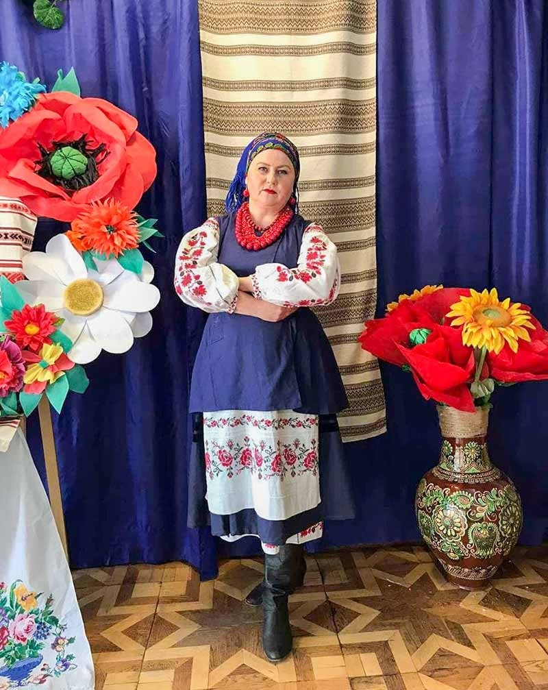 Учасниця фестивалю автентичного одягу з Кагарлика Леся Чоповська