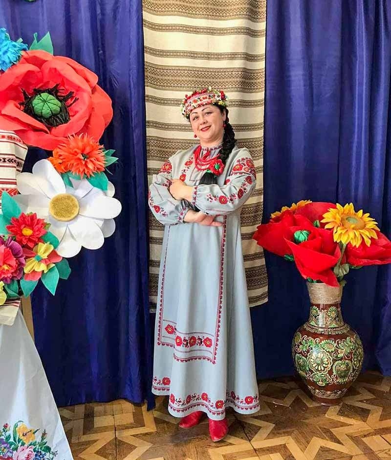 Учасниця фестивалю автентичного одягу з Кагарлика Катерина Кучеренко