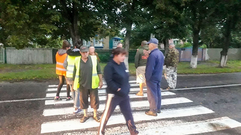 Перекриття дороги в селі бендюгівка на Кагарличчині