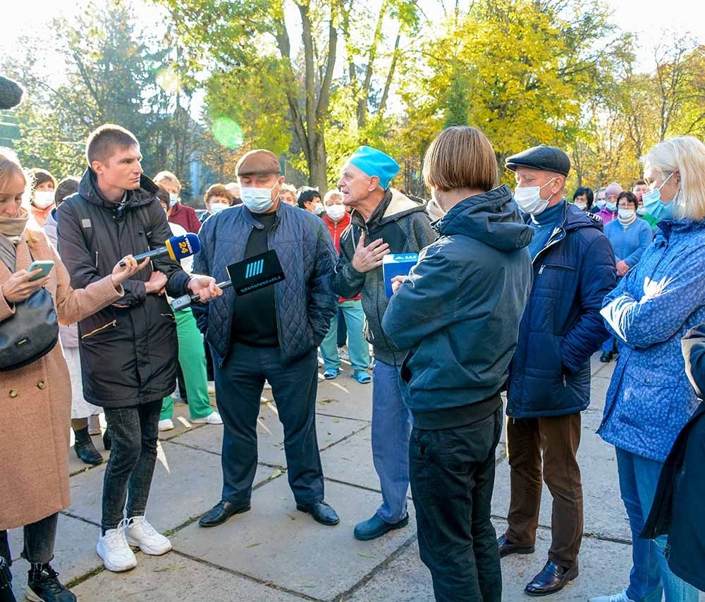 Мітинг медиків в Кагарлику