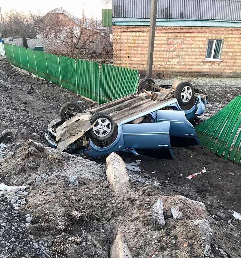 Аварія в Кагарлку по вулиці Миронівська