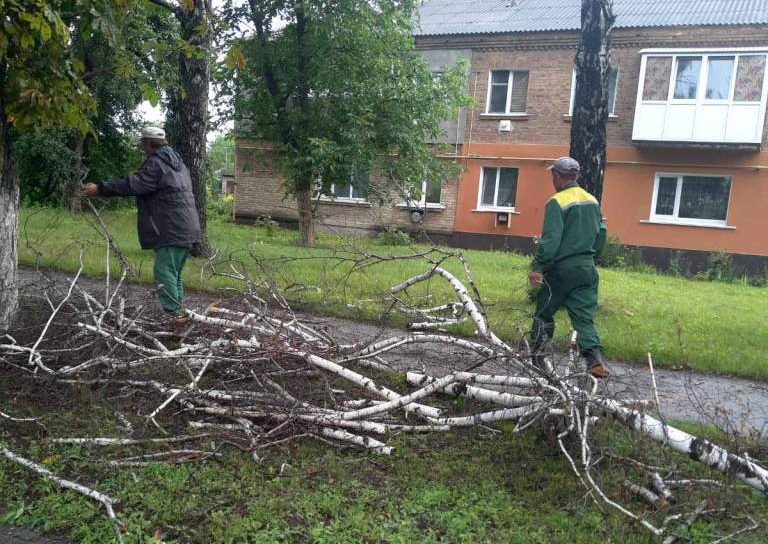 Ліквідація наслідків руйнівної зливи в Кагарлику