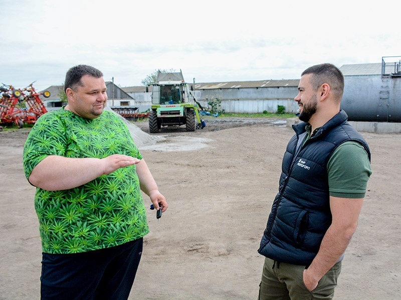 Регіональний директор Агрофорту в Кагарлику Валерій Роєнко та головний інженер Дмитро Воробчак 