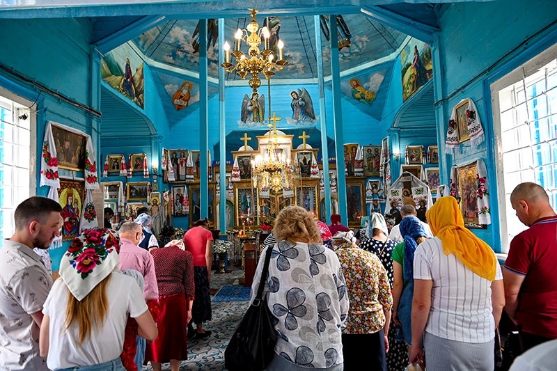Підчас літургії в храмі в Кадомці на Кагарличчині