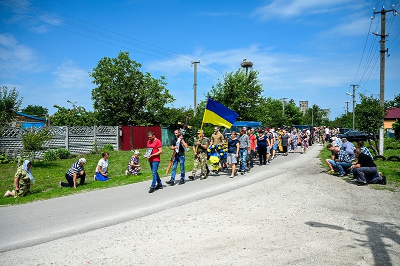 Похорон солдата Ігоря Олексієнка в Кагарлику-5