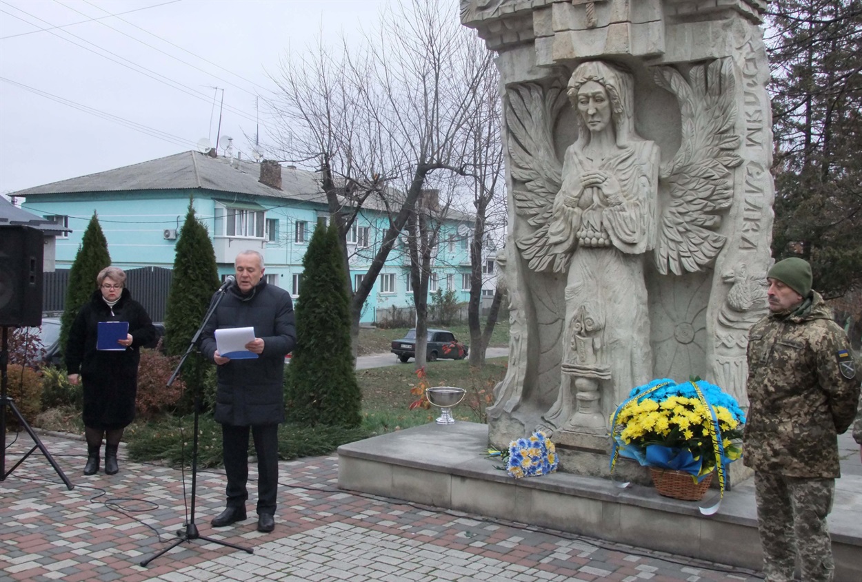 Під час відкриття Алеї Слави Героїв у Кагарлику