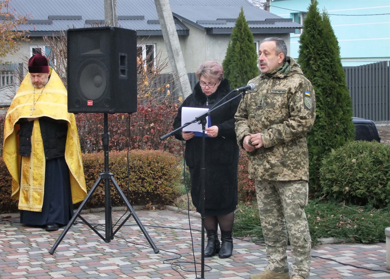 Під час відкриття Алеї Слави Героїв у Кагарлику