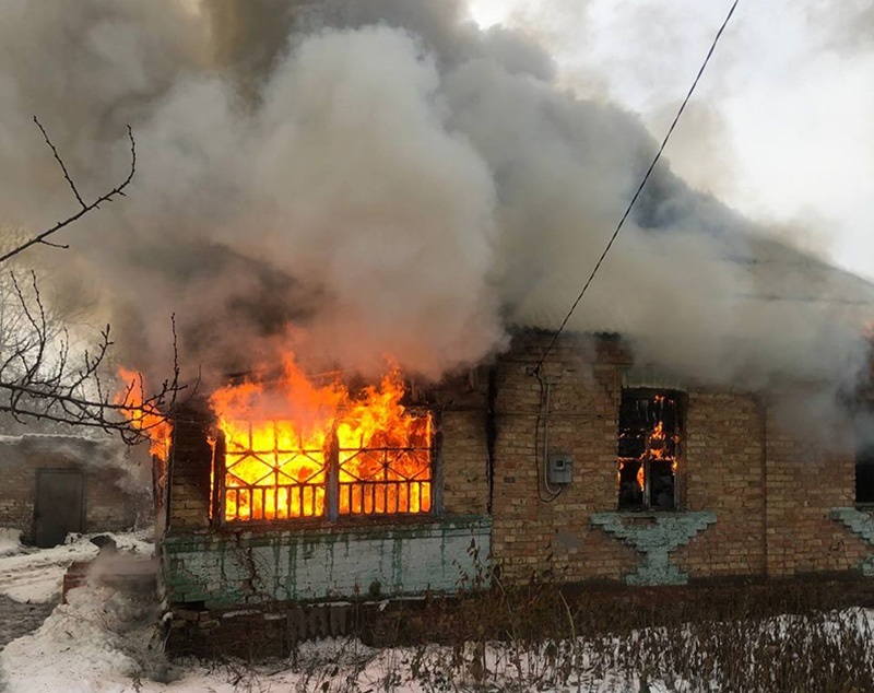 Пожежа в селі Стайки на Київщині