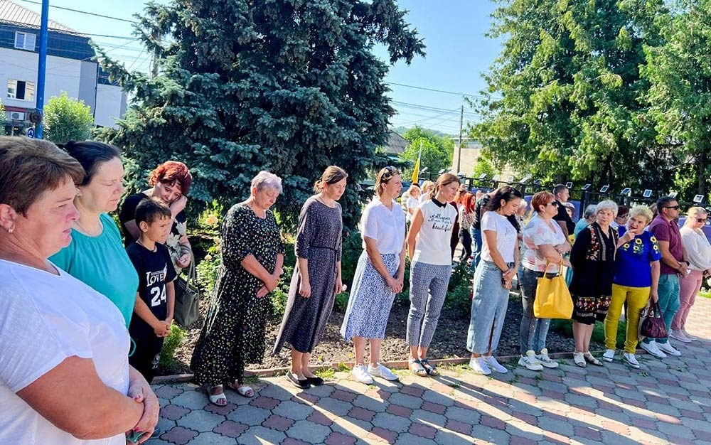 Під час церемонії врученні посмертних нагород Юрія Трищука та Андрія Хрупчика у Ржищеві 1