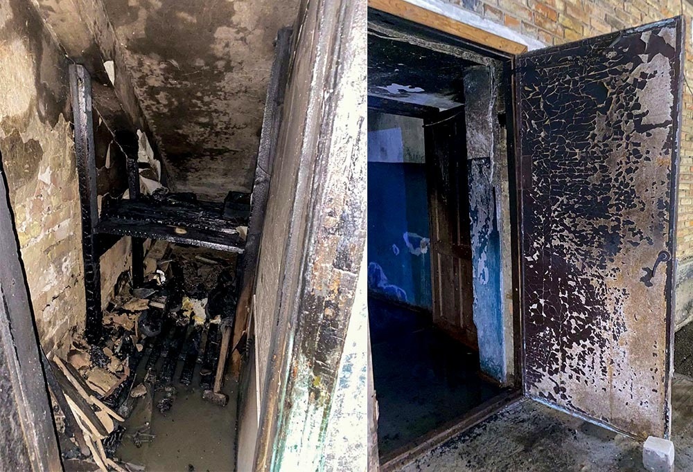 Наслідки пожежі в Кагарлику в будинку по вулиці Залізничників