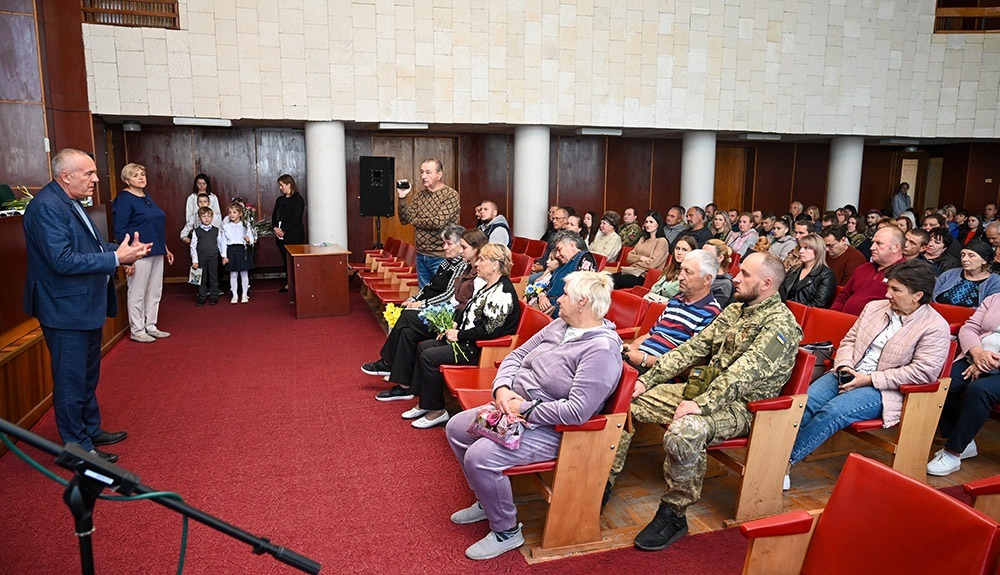 Під час урочистостей з нагоди Дня захисників та захисниць України в Кагарлику: вітання від міського голови Олександра Панюти
