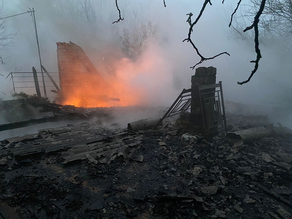 Наслідки пожежі в селі Гребені Обухівського району