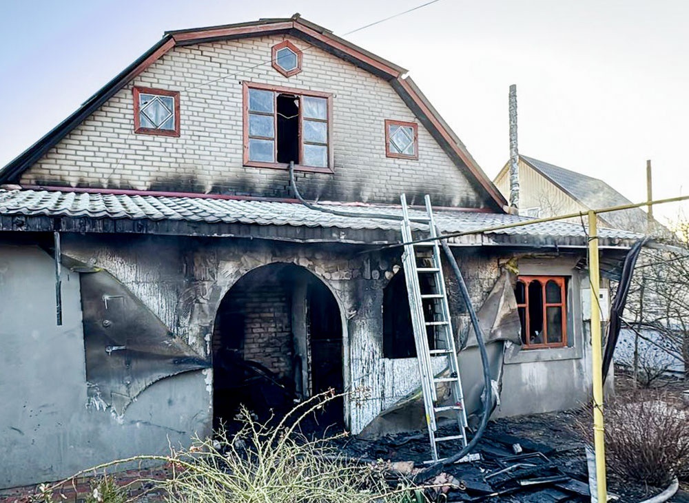 Пожежа по вулиці Богдана Хмельницького в Кагарлику