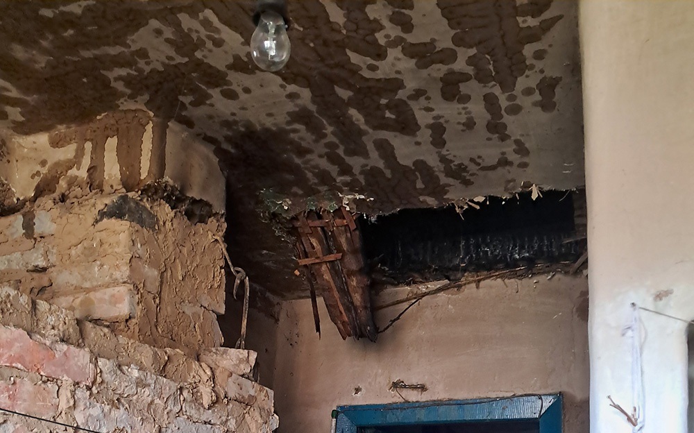 Наслідки пожежі в селі Медведівка на Ржищівщині