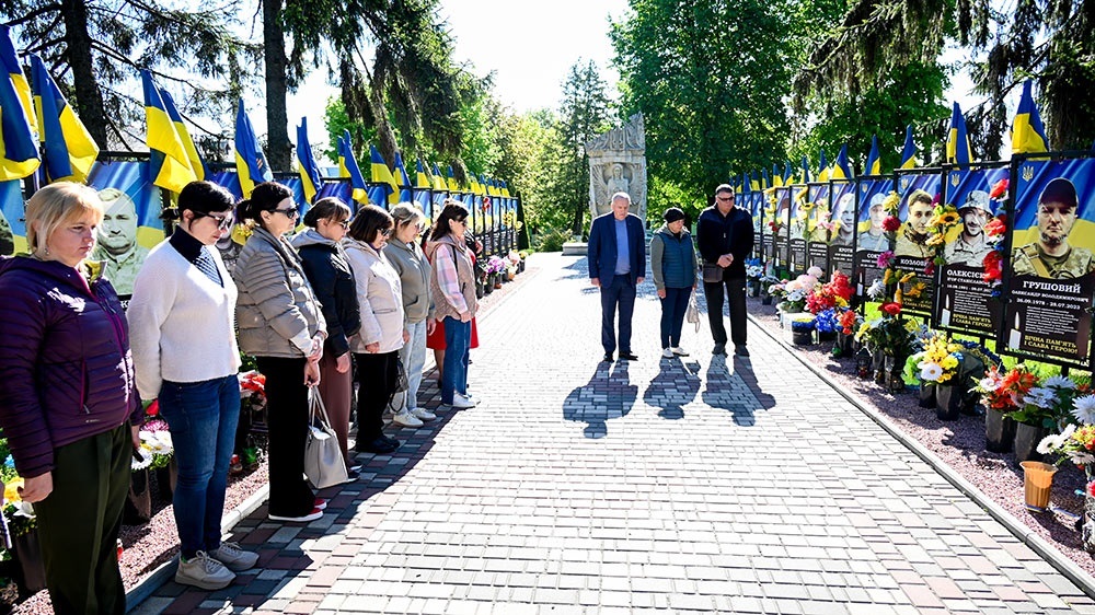 На Алеї Слави Героїв в Кагарлику відкрили банер воїну Ігорю Колоші 4