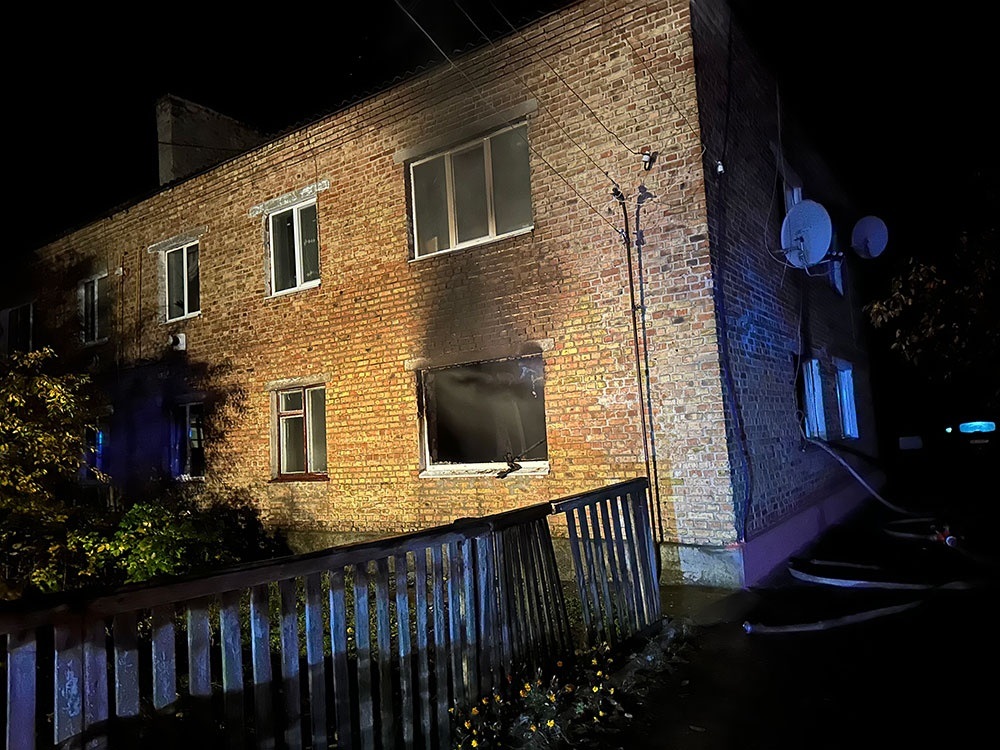 Нічна пожежа в квартирі в Кагарлику на вулиці Відродження