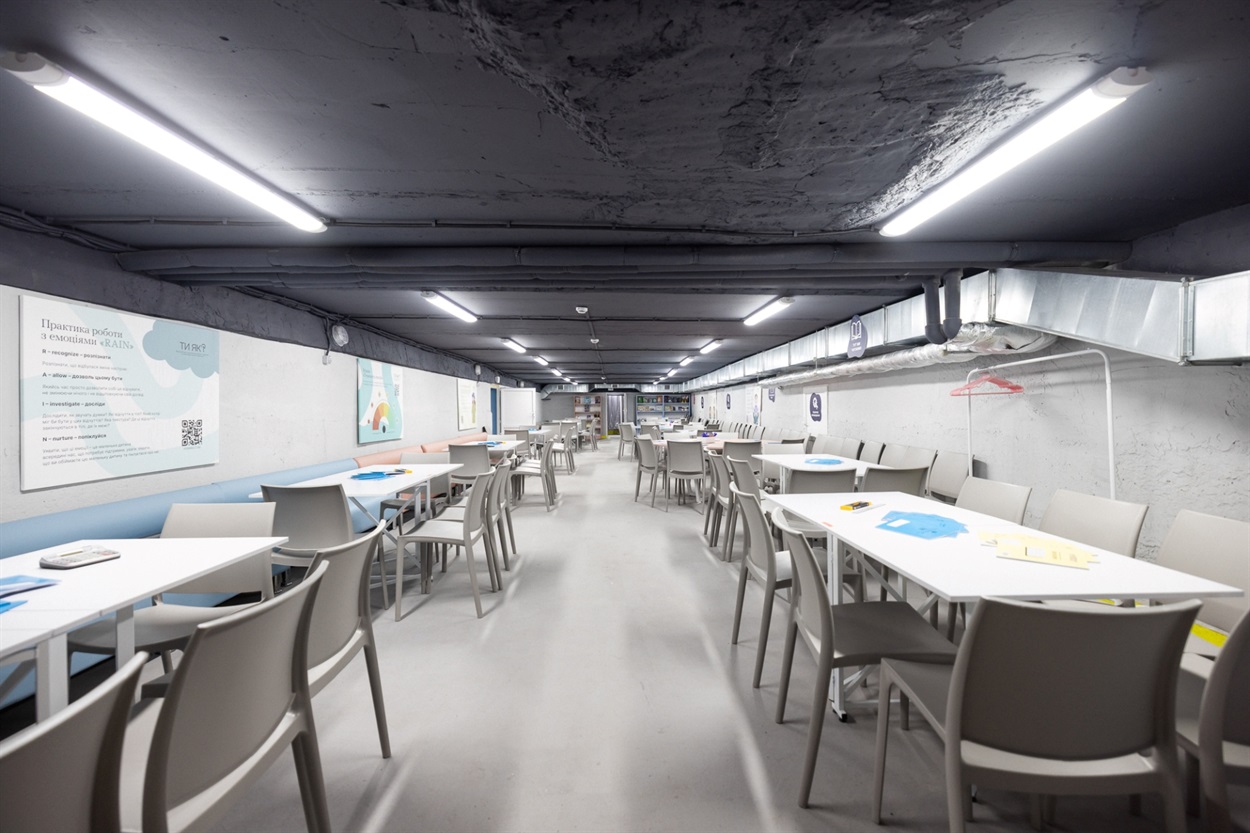 Оновлене за підтримки Фундації Олени Зеленської та партнерів укриття вКагарлицькоум ліцеї №3