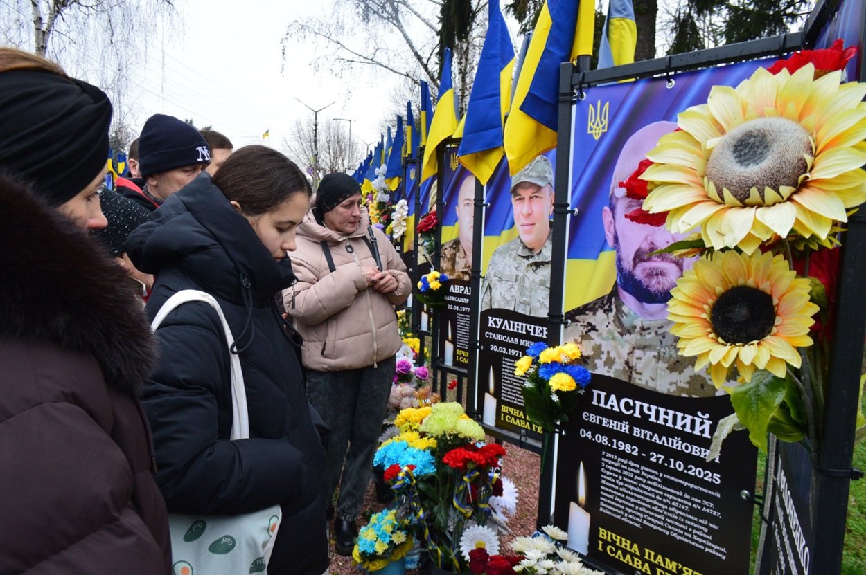 Відкриття банерів полеглим Героям на Алеї Слави в Кагарлику