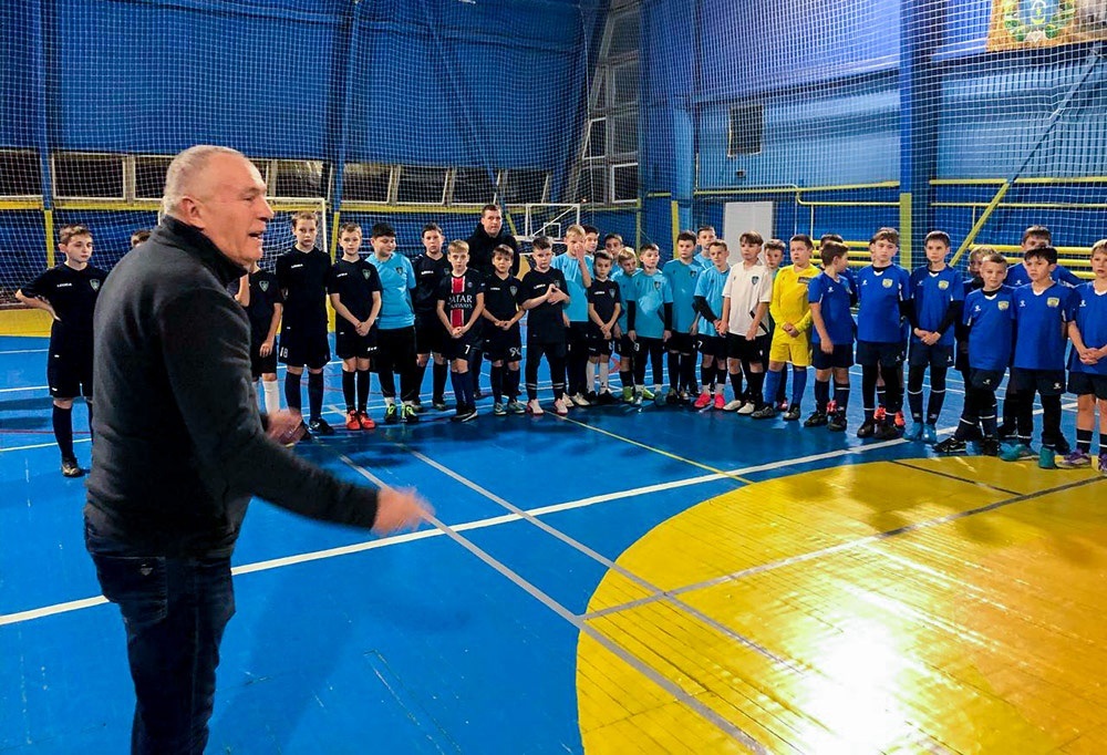 Учасників турніру із футзалу вітає Кагарлицький міський голова Олександр Панюта