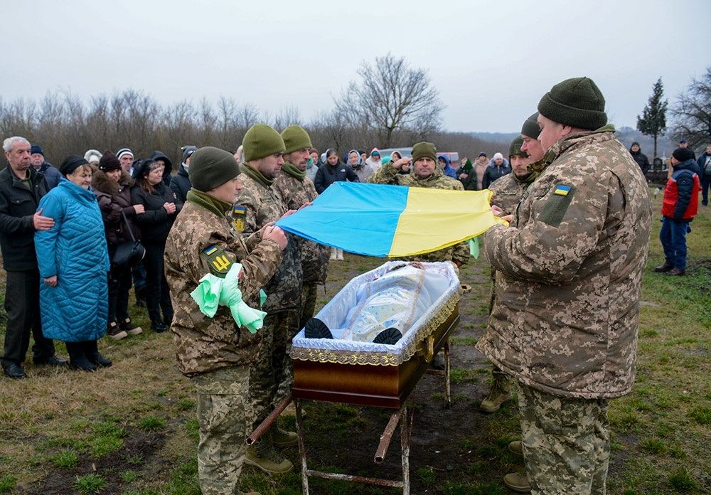 У Зеленому Яру провели в останню путь воїна Ярослава Грушка