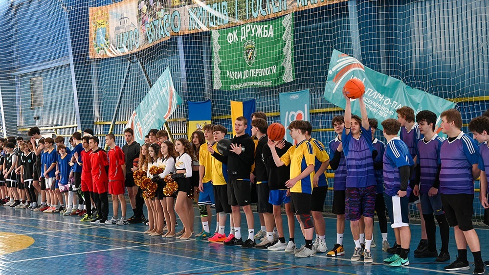 Під час відкриття районного етапу змагань із баскетболу серед юнаків в Кагарлику