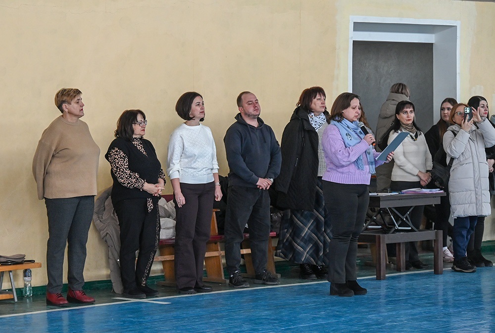 Під час відкриття районного етапу змагань із баскетболу серед хлопців в Кагарлику