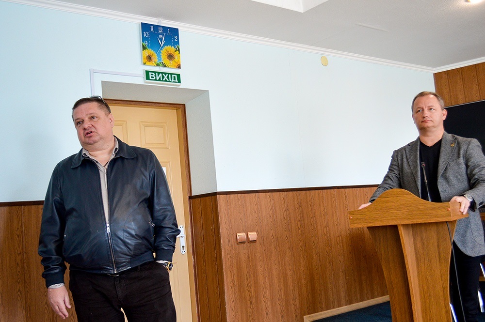 Під час обговорення створення індустірального парку в Кагарлику: Віталій Наріжний та Валерій Кирилок