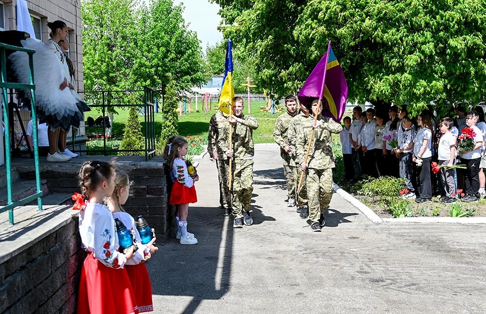 Відкриття меморіальних дошок загиблим воїнам-випускникам в Кагарлицькому ліцеї №2