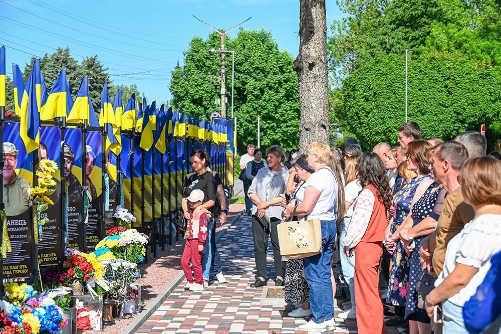 Відкриття пам'ятних банерів загиблим воїнам на Алеї Слави Героїв в Кагарлику