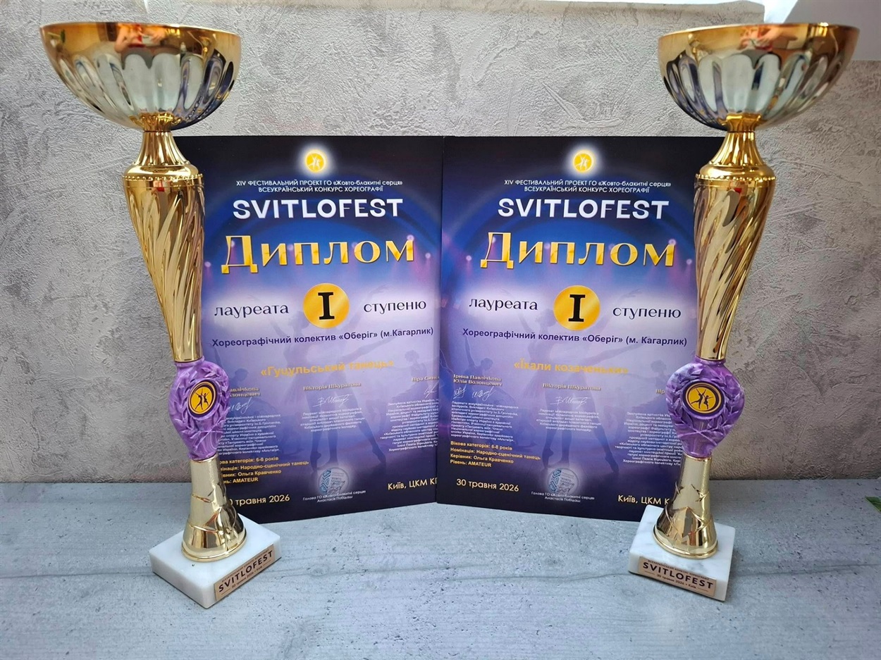 Нагороди кагарлицького "Оберегу" на конкурсі SVITLOFEST у Києві
