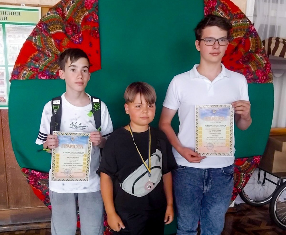 Переможці змагань До дня шахів в Кагарлику серед дітей