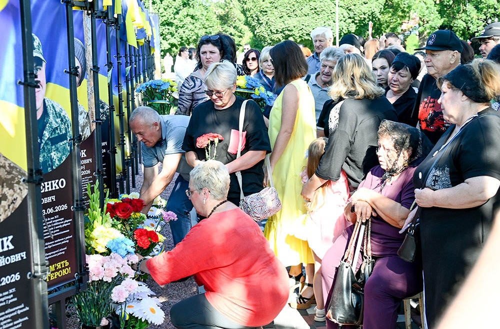 відкриття нових меморіальних банерів загиблим воїнам на Алеї Слави в Кагарлику - 2